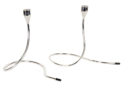 Two Towle Weighted Sterling Silver Mid-Century Candlesticks