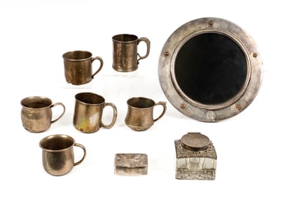 Group of Sterling Silver Items Including Child's Cups