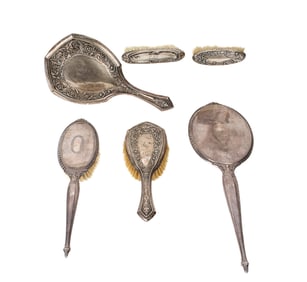 Art Nouveau Stervling Silver Vanity Set