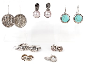 Collection of Sterling Silver Earrings