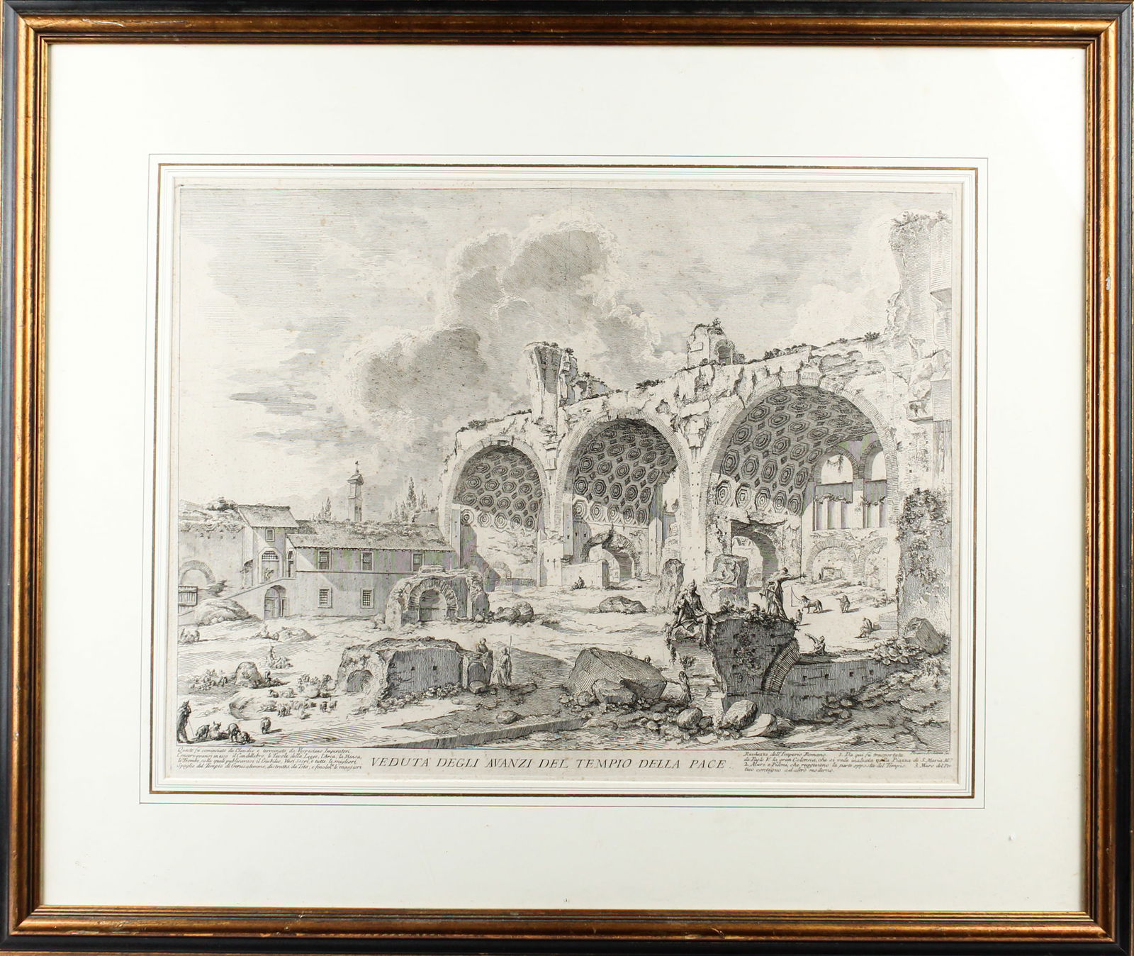 Giovanni Battista Piranesi (Italian, 1720-1778) View of the Remains of the Temple of Peace Etching (1 of 9)