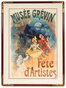 Musee Grevin Fete D'Artistes Jules Cheret Original Lithographic Poster, 1900