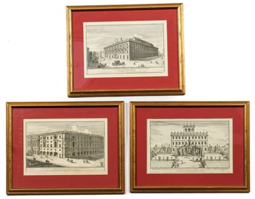 Three Urban Rome Engravings, 1699, Alessandro Specchi