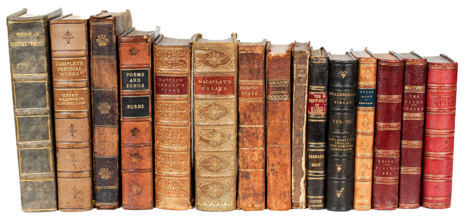 Fifteen Antiquarian Leather Bound Books,18th-20th Century, Incl. Fine Binding (1 of 8)