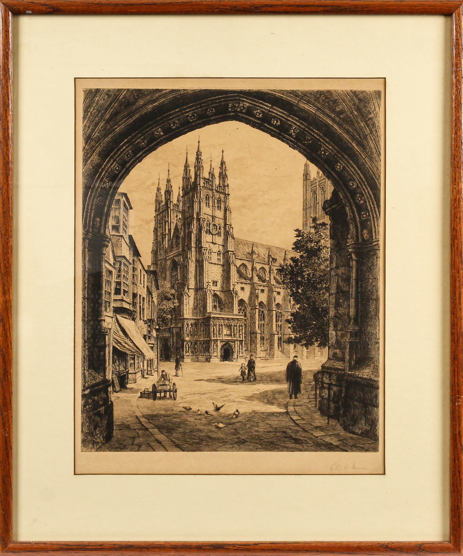 Charles Oliver Murray (Scottish, 1842-1923) Canterbury Cathedral (1 of 6)
