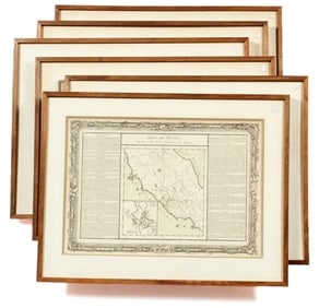 Buy de Mornas (French, 18th Century) Six Framed Maps