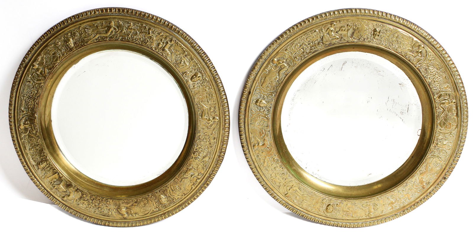 19th Century French Bronze Mirrors After Francois Briot "Temperantia" Basin (1 of 5)