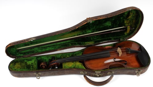 Francesco Ruggeri Model Violin, Alligator Leather Case