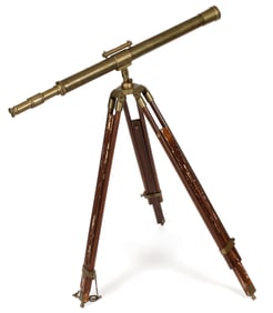 Baroness Jeanne-Marie Vintage Brass Telescope