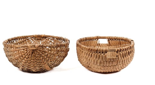 Two Large 19th Century American Melon Baskets