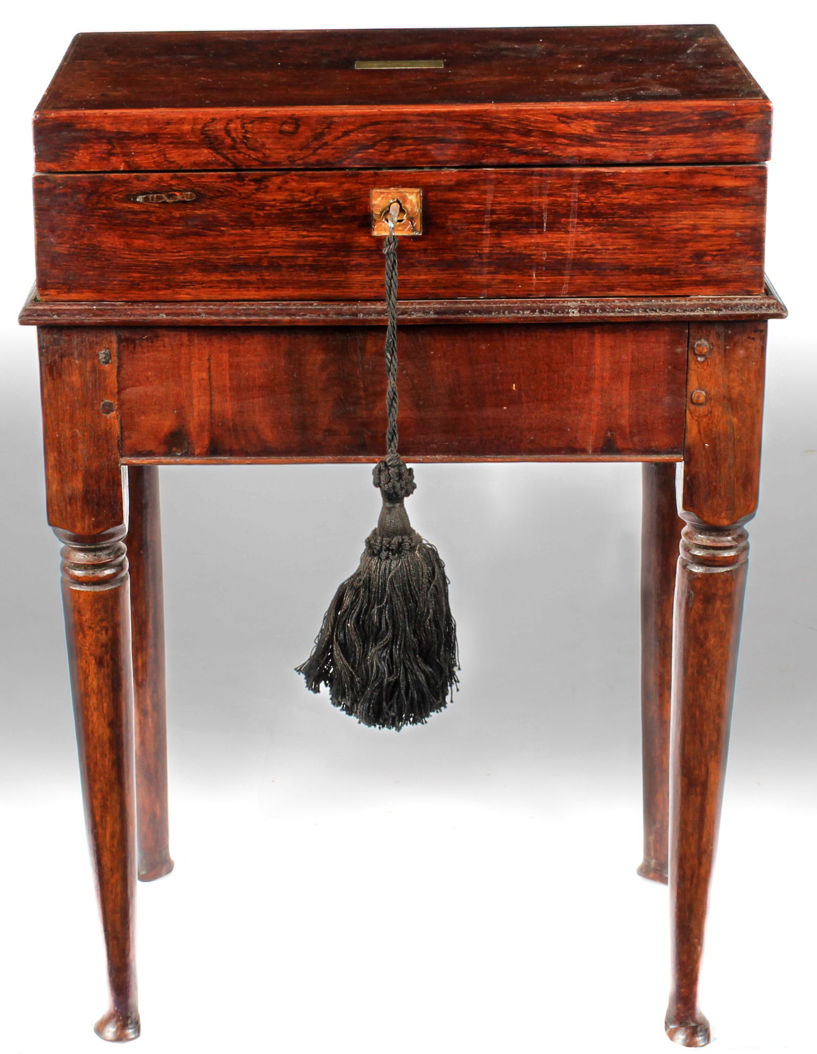 Antique Rosewood Campaign Lap Desk on Stand (1 of 12)