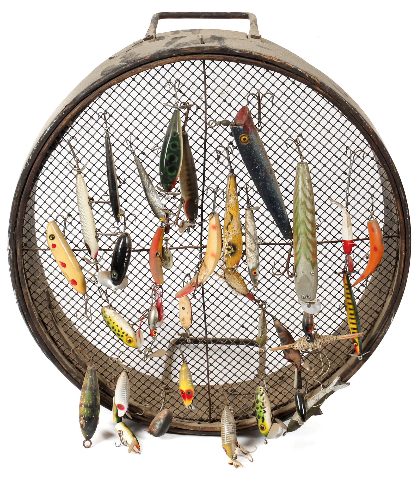Vintage Fishing Basket with Lures (1 of 10)