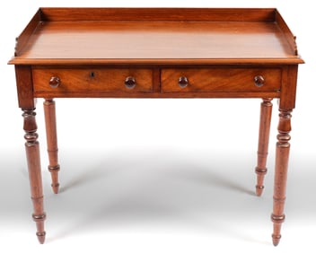 English Mahogany Writing Table, 19th Century