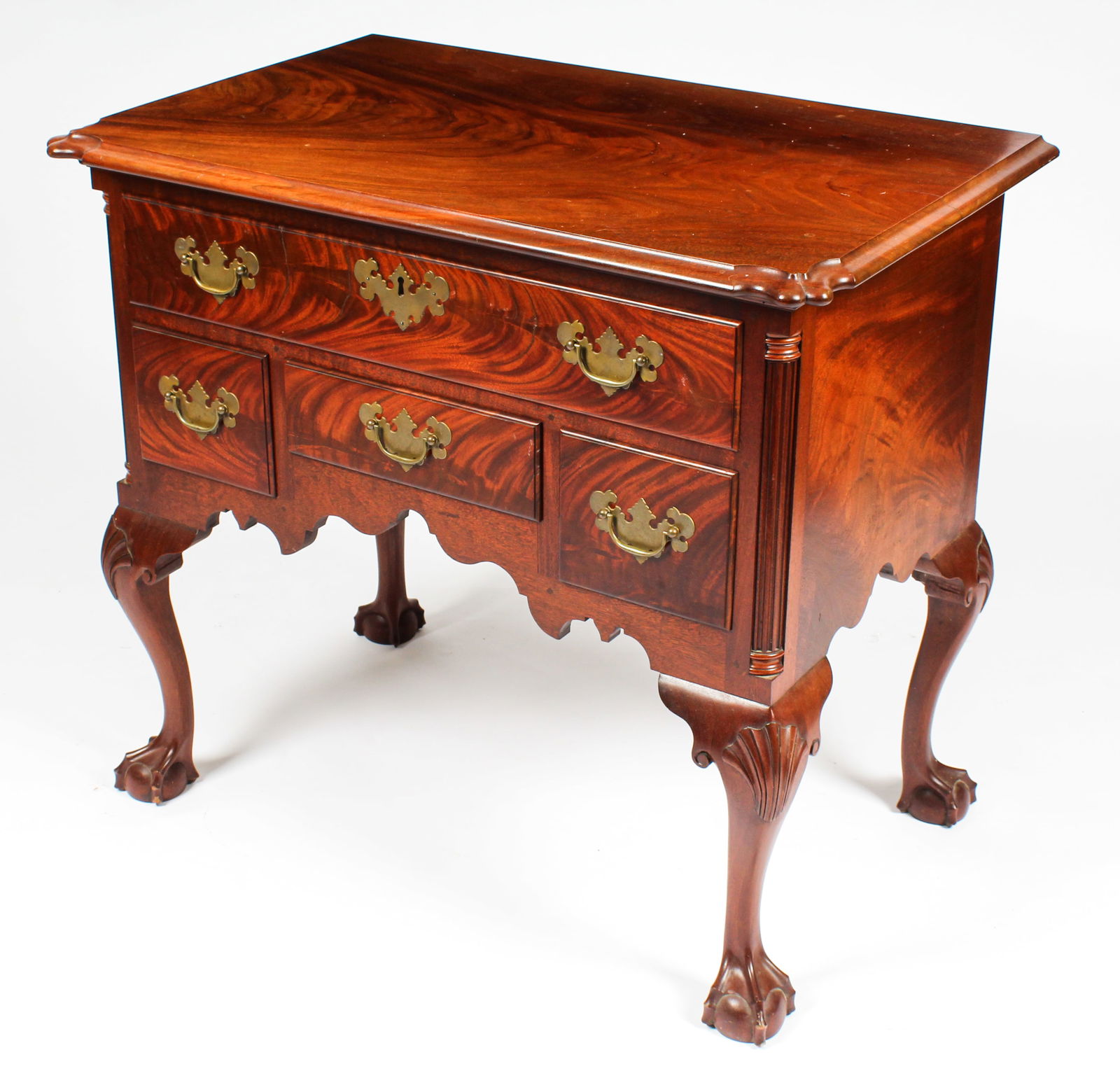 Louis Irion Chippendale Style Mahogany Lowboy (1 of 8)