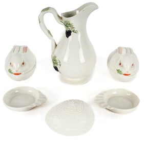 Six Boehm Glazed Mid-Century Decorative Objects