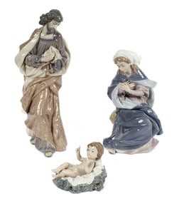 Lladro Porcelain Holy Family Nativity Set