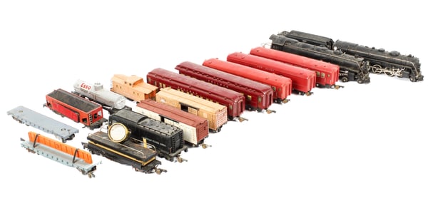 Group of American Flyer Postwar S Gauge Train Cars and Accessories