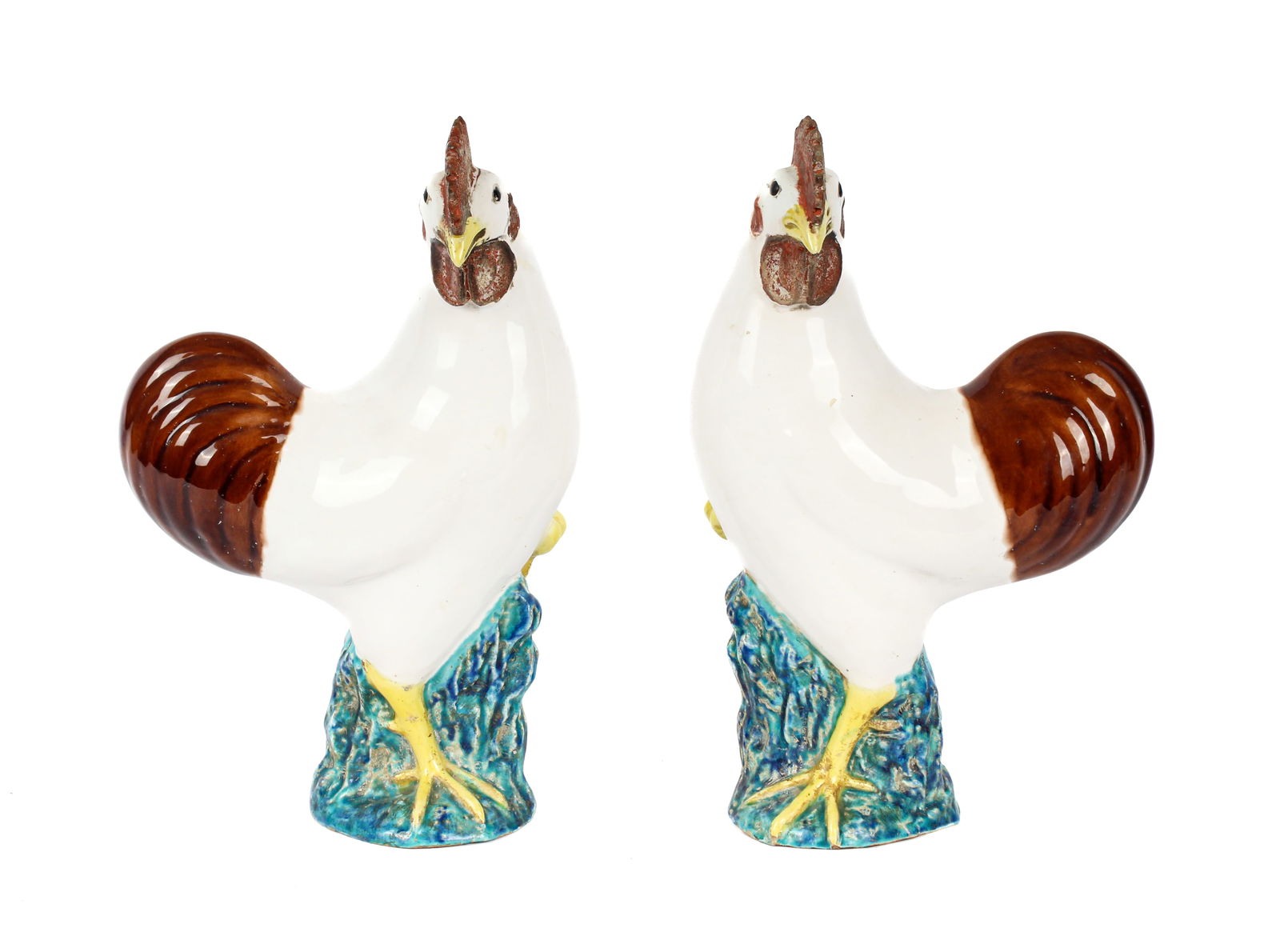 Pair of Chinese Export Porcelain Roosters (1 of 7)
