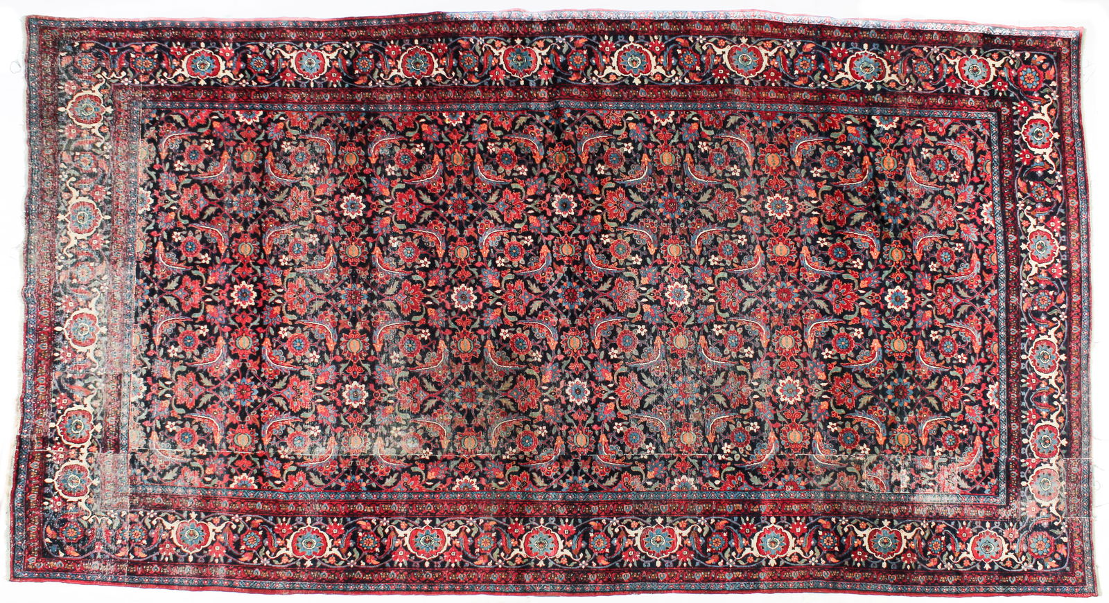 Antique Persian Bidjar Rug, 7.6' x 13.8' (1 of 8)
