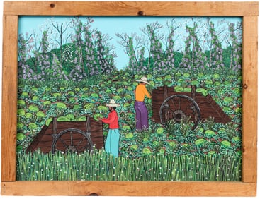 Valton Murray (American, Contemporary) Watermelon Harvest Painting