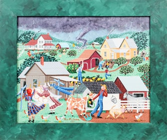 Pris Buttler (American, b. 1943) Tornado Weather, Painting