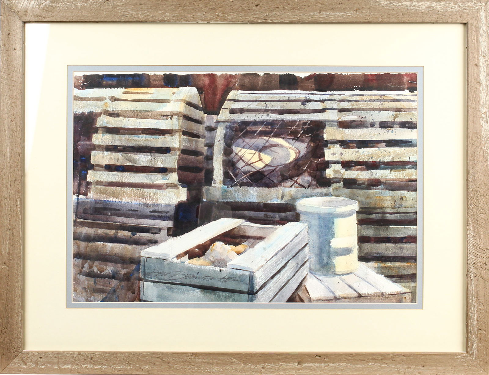 Don Dennis (American, 1923-2005) Fishing Still Life Watercolor (1 of 5)