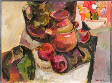 Elton Krafft (American, 1914-2001) Two Jugs, Oil on Canvas Painting