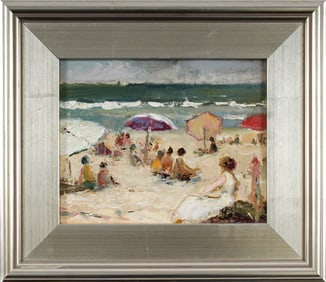 Tom Ross (American, Contemporary) Beach Scene, Painting