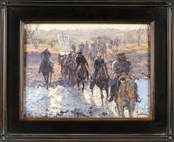 Frank Gardner (American, B. 1963) River Crossing Near Xoconostle, Painting