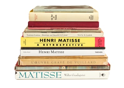 Thirteen Books/Monographs on Matisse, Toulouse-Lautrec, Corot, and French Artists