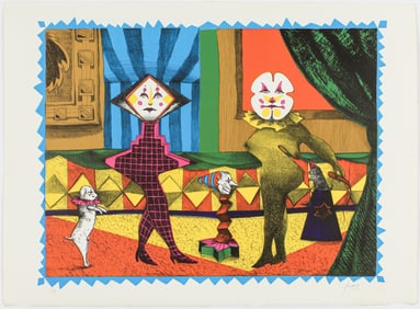 Peter Paone (American, B. 1936) Untitled Clowns Lithograph