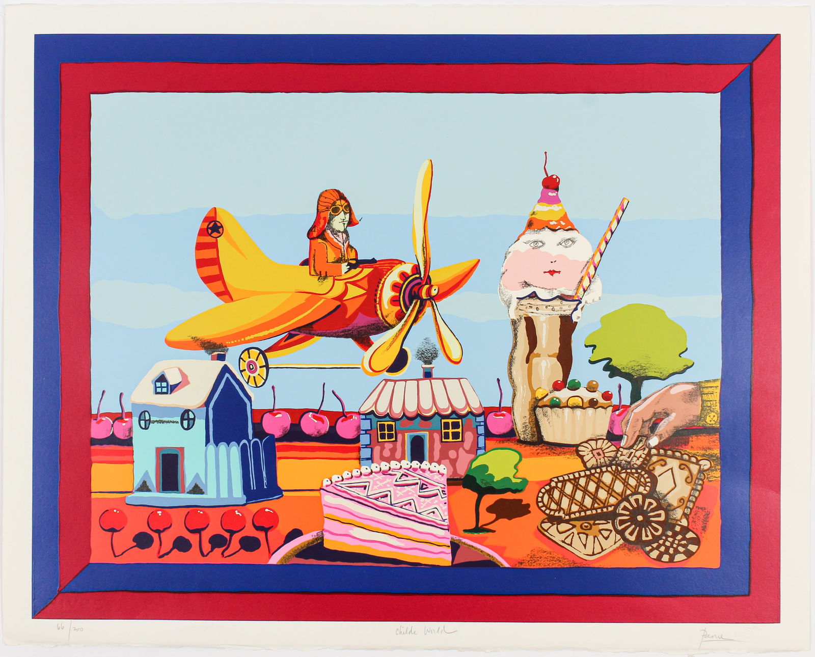 Peter Paone (American, B. 1936) Child's World, Signed Serigraph (1 of 4)