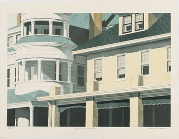 Michael Pyrdsa (American, Contemporary) Two Houses in Avon, Signed Print