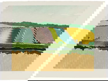 Barbara Newcomb (British, 1936-2020) Fine Day, Signed Color Etching