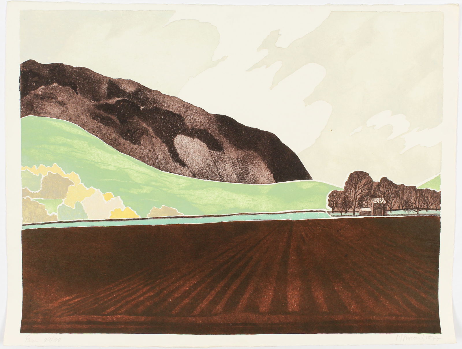 Barbara Newcomb (British, 1936-2020) Fall, Signed Color Etching (1 of 5)