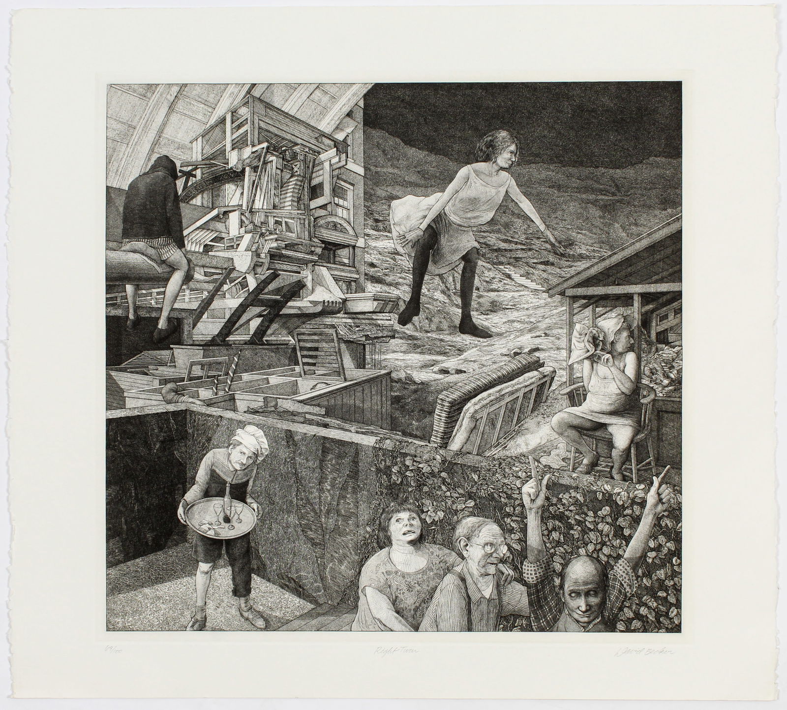 Karl Ludwig Mordstein (german, B. 1937) Etching