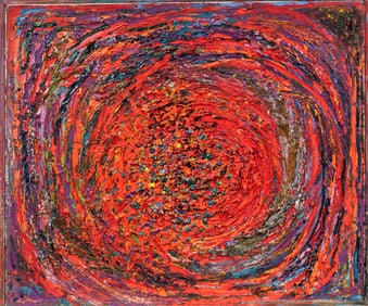 June Groff (American, 1903-1973) Untitled Abstract, Oil on Canvas