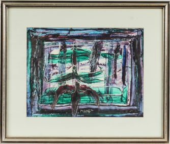 June Groff (American, 1903-1973) Untitled Abstract, Mixed Media on Paper