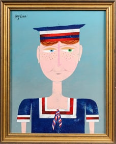 Harry Dunn (American, 1929-1998) Sailor Boy, Acrylic Painting