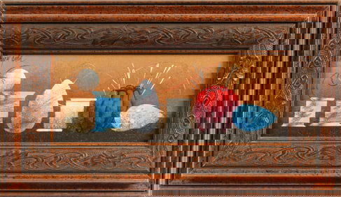 Harry Dunn (American, 1929-1998) Stitchery and Things, Acrylic Painting