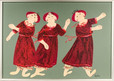 Harry Dunn (American, 1929-1998) Waltzing Matilda, Acrylic Painting