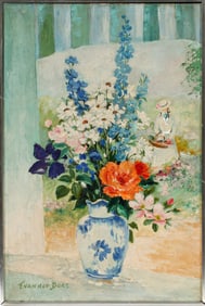 20th Century Dutch School, Still Life Painting. F. Van Der Does