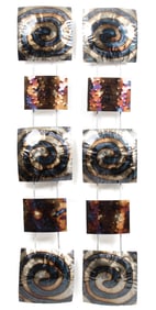 C. Jere Modernist Paneled Metal Wall Sculptures