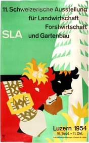 Four Vintage Travel Posters, Luzern, Bergtochten, France Etc.