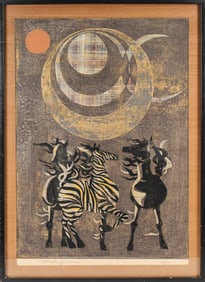 Tadashi Nakayama (Japanese, 1927-2014) East Wind/Moon Wind, Woodblock Print