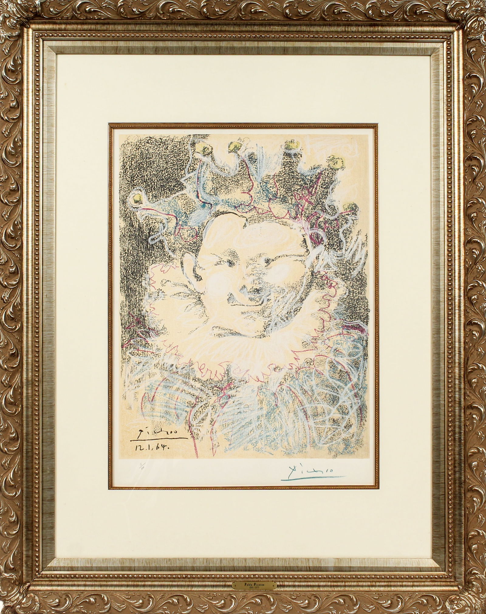 Pablo Picasso (Spanish, 1881-1973) Tete de Bouffon, Lithograph (1 of 7)