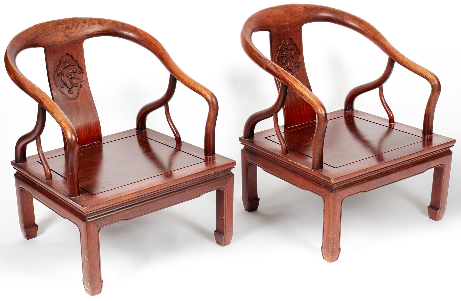 Pair of Chinese Horseshoe Chairs (1 of 10)