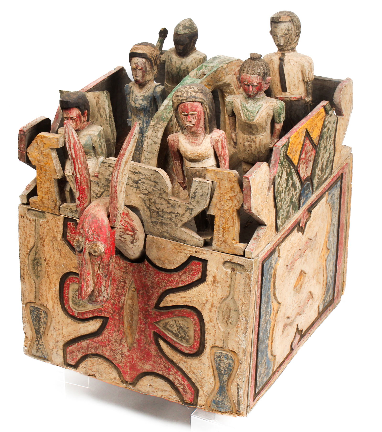 African Baga Sibondel Headdress, Guinea, Carved & Polychromed Wood (1 of 10)