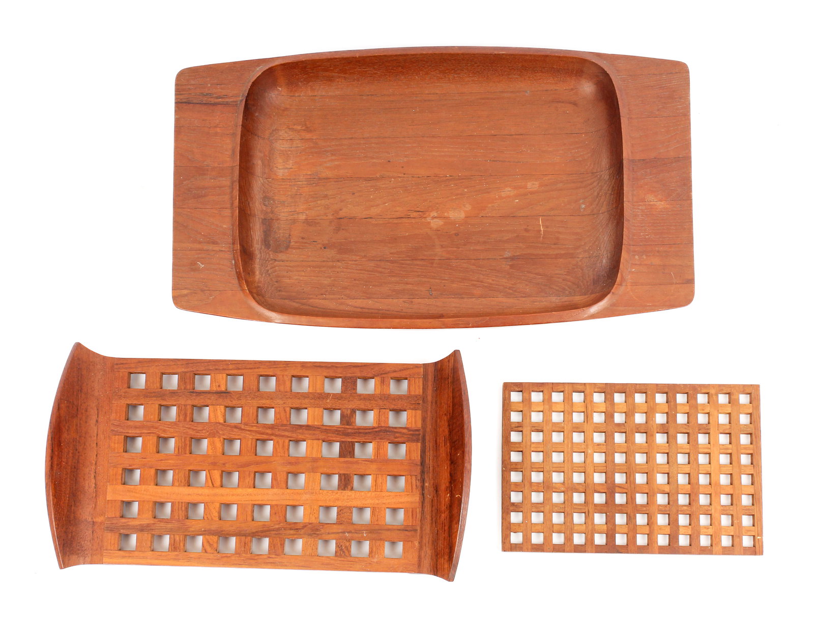 Jens Quistgaard Dansk Three-Piece Staved Teak Serving Trays (1 of 8)