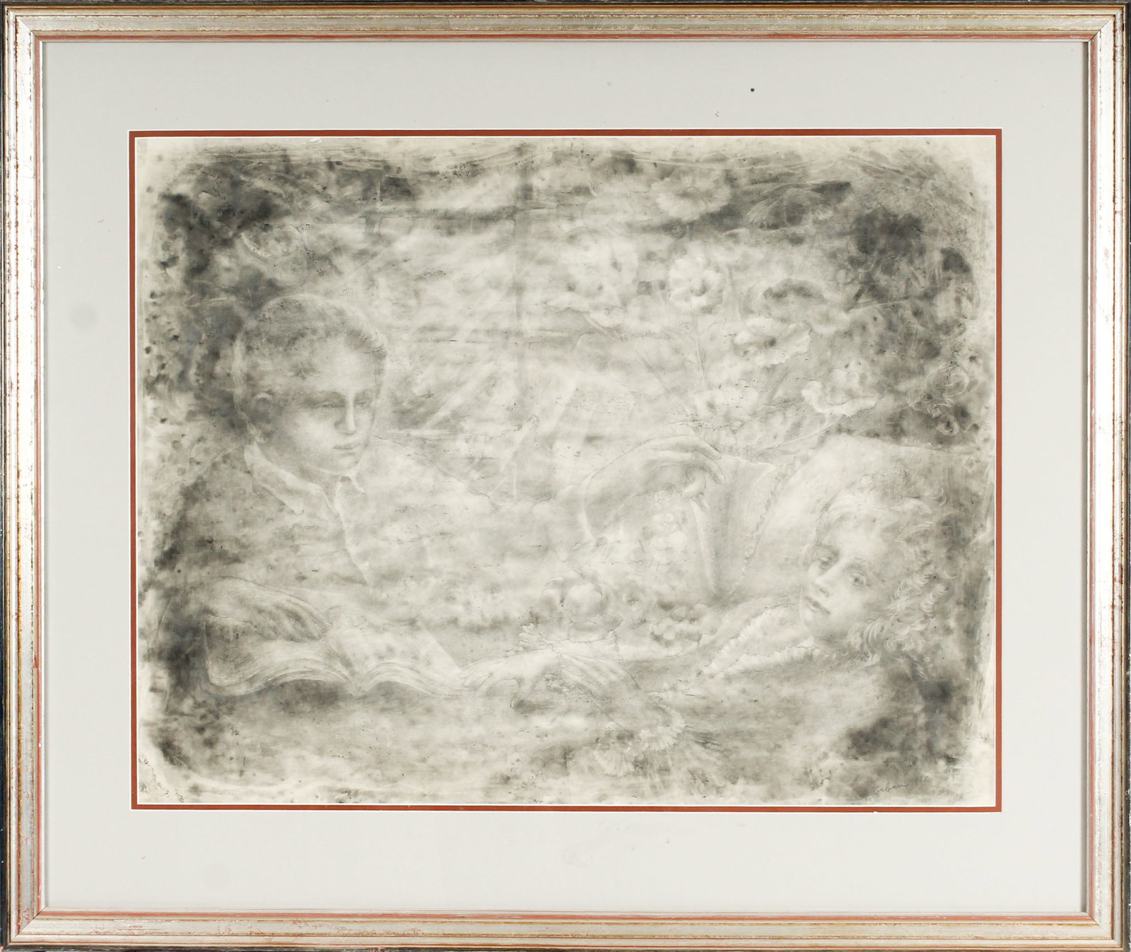 Kahlil George Gibran (American, 1922-2008) Two Figures, Mixed Media on Paper (1 of 7)